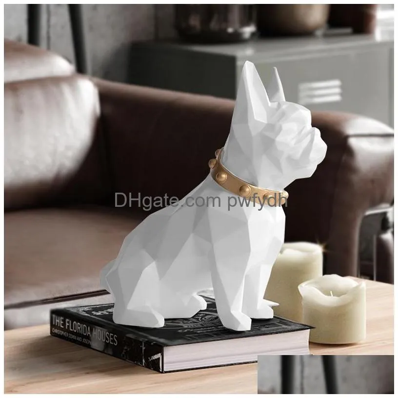 decorative objects figurines french bulldog coin bank box piggy figurine home decorations storage holder toy child gift money dog for kids