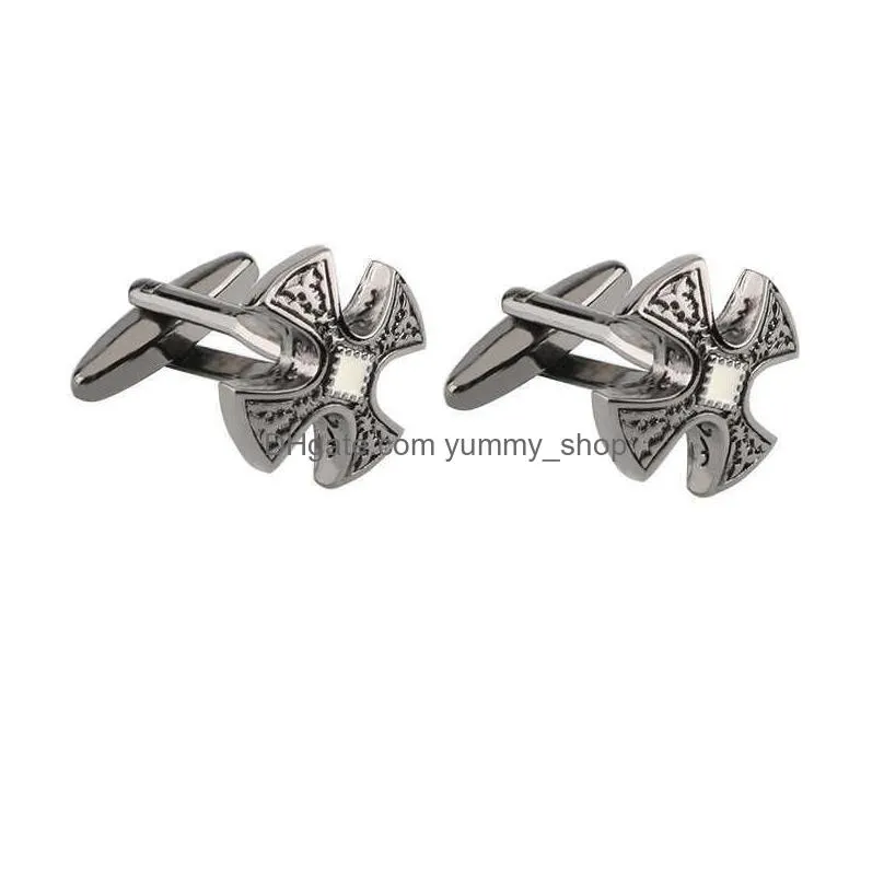 cuff links retro roman cross cufflinks trendy mens french shirts cuff buttons business banquet suit accessories jewelry gifts