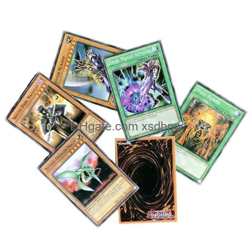 66pcs english yu gi oh cards yugioh yu-gi-oh card playing game trading battle carte dark magician collection kids christmas toy y1212