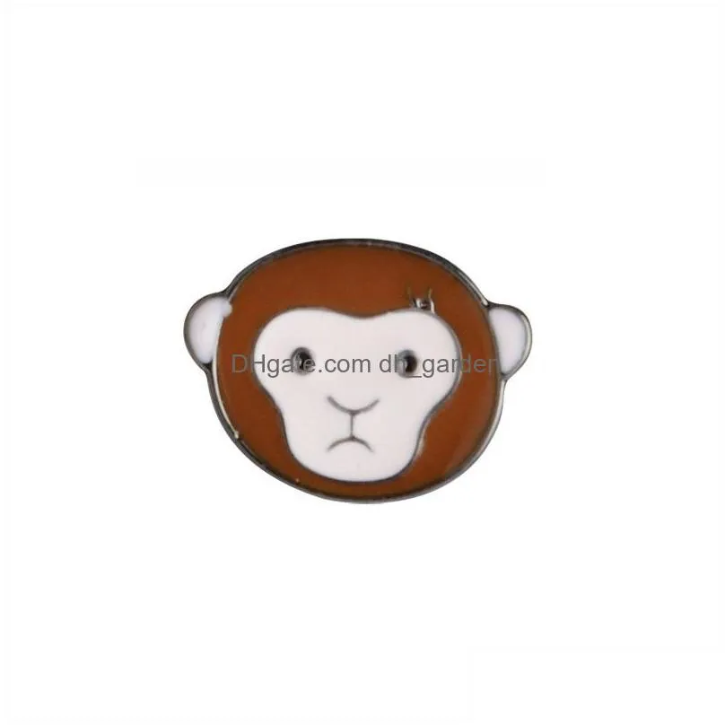 Pins, Brooches Lovely Avocado Monkey Peach Blueberry Metal Pin Brooch For Womenkids Fashion Decoration Shirt Collar School Uniform Wh Dhmxi