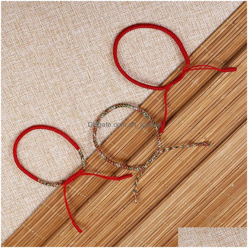 Chain New Fashion Handmade Braided Lucky Red String Bracelets For Men Women Couple Colorf Rope Chain Friendship Jewelry Gift Drop Del Dhcoc