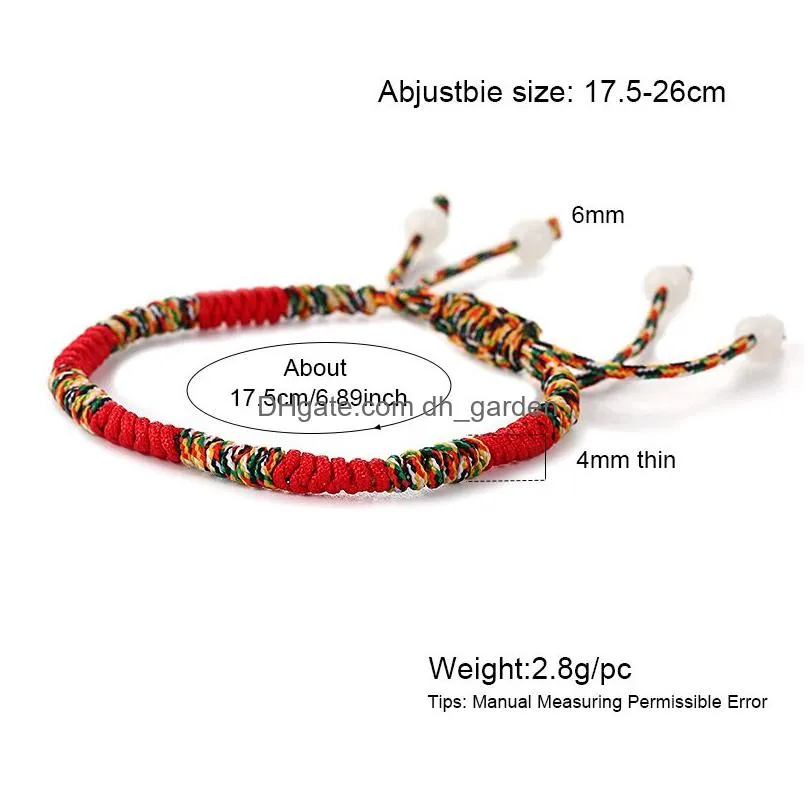 Chain New Arrival Handmade Cotton Knot Red Rope Lucky Bracelets For Men Women Braided Woven String Friendship Brand Jewelry Dhgarden Dh4Dm