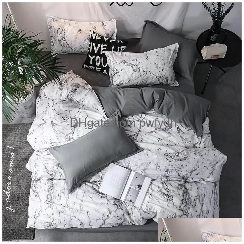bedding sets 3pcs couple duvet cover with pillow case nordic comforter set quilt queen king double or single bed 231010