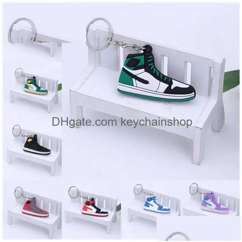 Wholesale Basketball Shoe Keychains Designer Mini Sile Sneaker Keychain Men Women Kids Key Ring Gift Handbag Drop Delivery Dhs37
