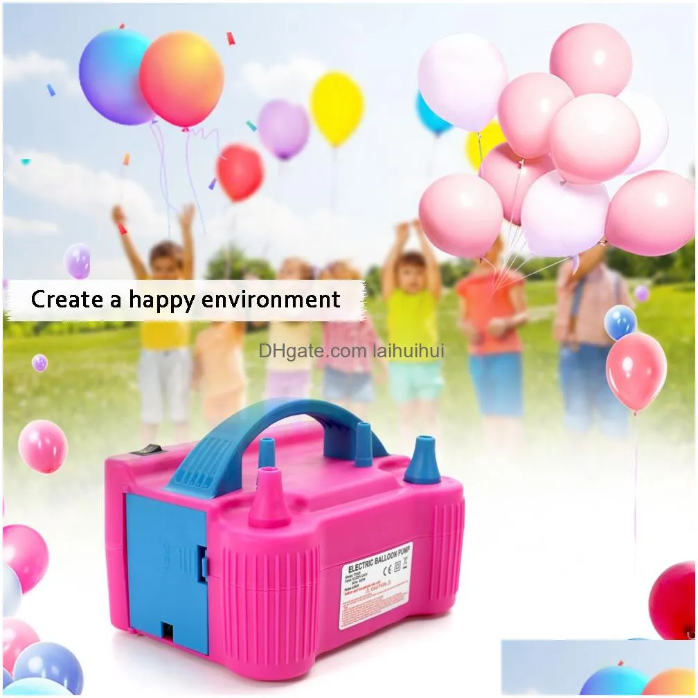 110v-240v electric high power two nozzle air blower balloon inflator pump fast portable inflatable tool electric air pump