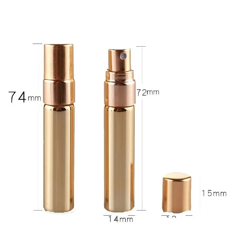 wholesale 5ml electroplated glass spray perfume bottle press-packed travel portable shading small sample bottles