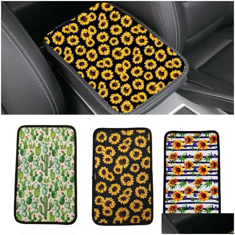 neoprene leopard car armrest cover pad party favor universal fit soft comfort vehicle center console cushion holder
