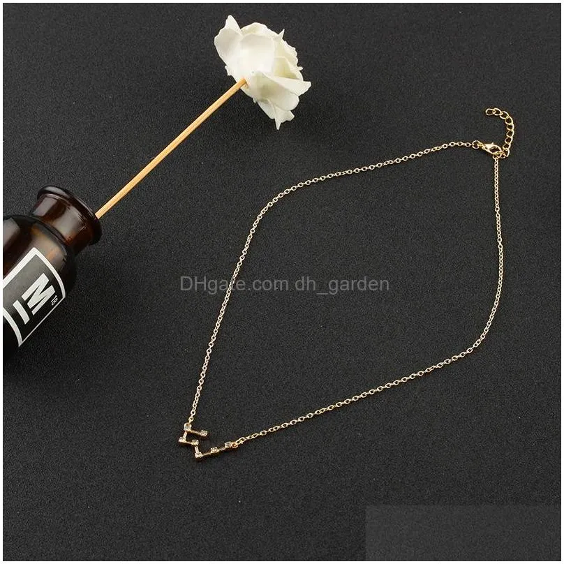 Pendant Necklaces Fashion Horoscope Astrology Galaxy 12 Constellation Necklaces Pendants For Women Zodiac Choker Sign Birthday Wedding Dhxnm