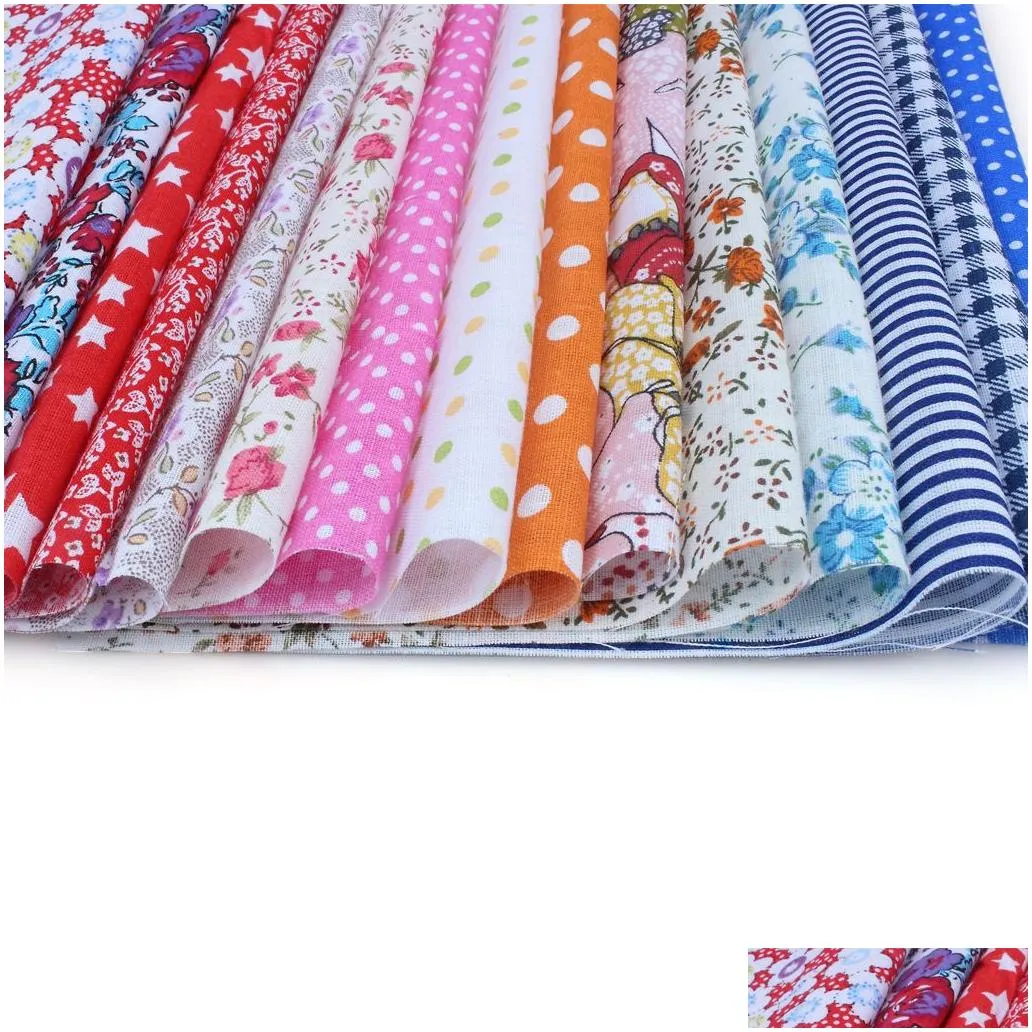Other Arts And Crafts 24X20Cm Cotton Fabric Design Flower Serier Work Fat Craft Quater Bundle Sewing For 50Pcs/Lot Drop Delivery Home Dhkv6