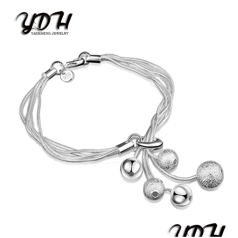 Chain Women Ball Designs Bracelets 925 Sterling Sier Plated Snake Chain Bracelet Fashion Jewelry Birthday Gift With Lobster Clasp And Dhot3