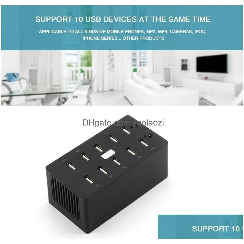 multiple usb  adapter 40w intelligent usb desktop charge 10 port multi mobile device charge for iphone samsung 