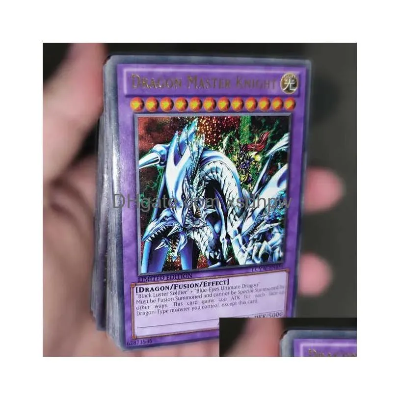 card games 72pcs yu gi oh anime english card wing dragon  soldier sky dragon flash card game collection cards childrens gifts