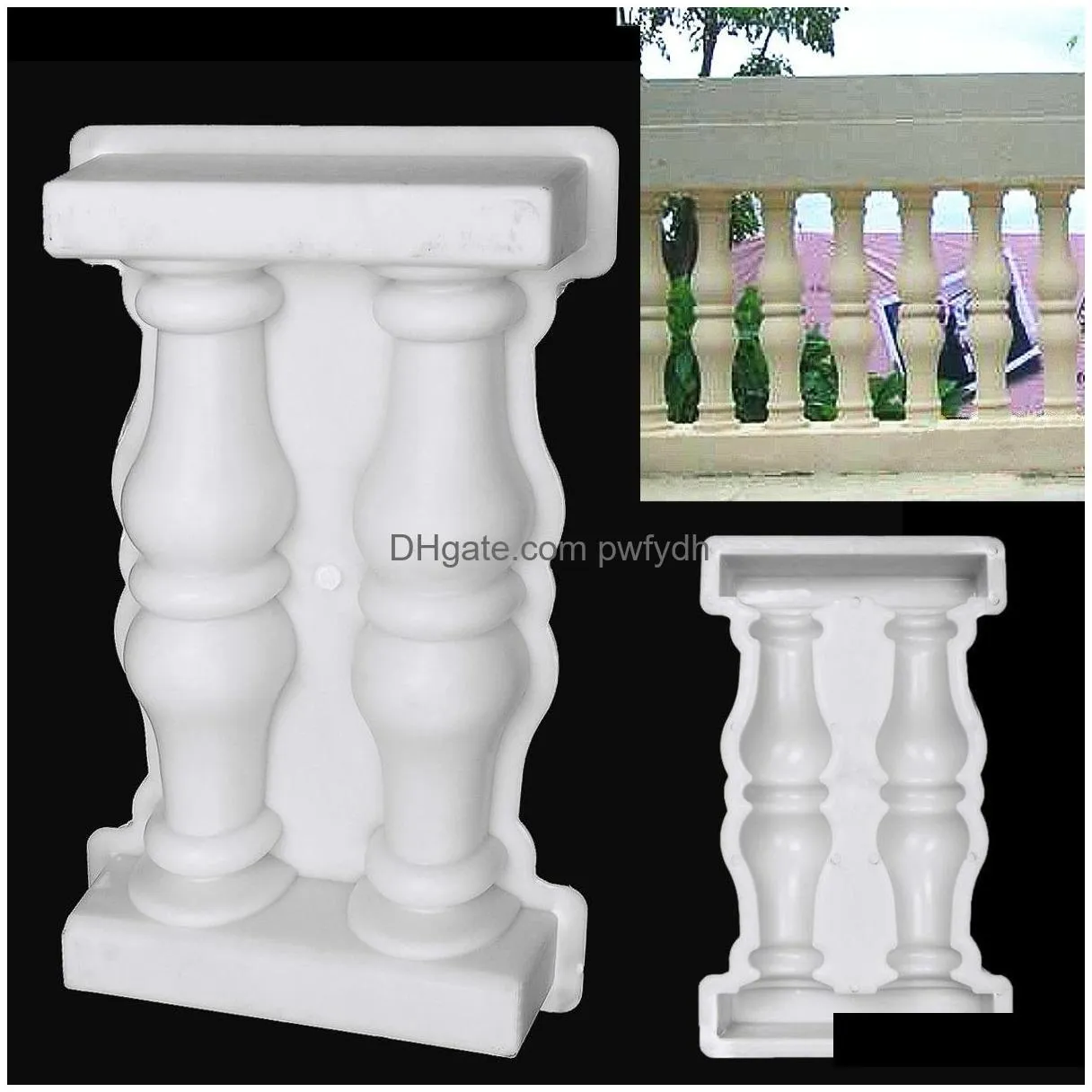 other garden buildings 1pcs roman column mold paving molds diy balcony pool fence cement railing plaster concrete 50x28cm 230620