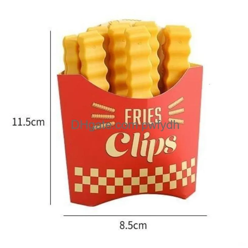 bag clips french fries sealing clip snack food refrigerator sticker magnetic box bread storage clamp kitchen supplies 230626