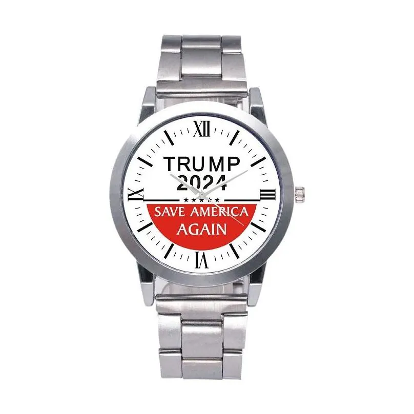 trump 2024 wrist watches trumps strap watch retro letter printed men quartz watchess save america again