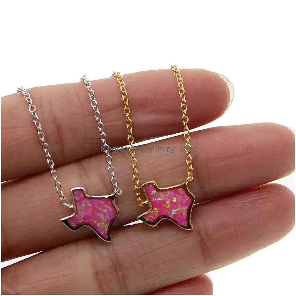 pendant necklaces opal inlaid with texas map necklace with heart american state 925 silver necklace pink opal necklace map geography pendant