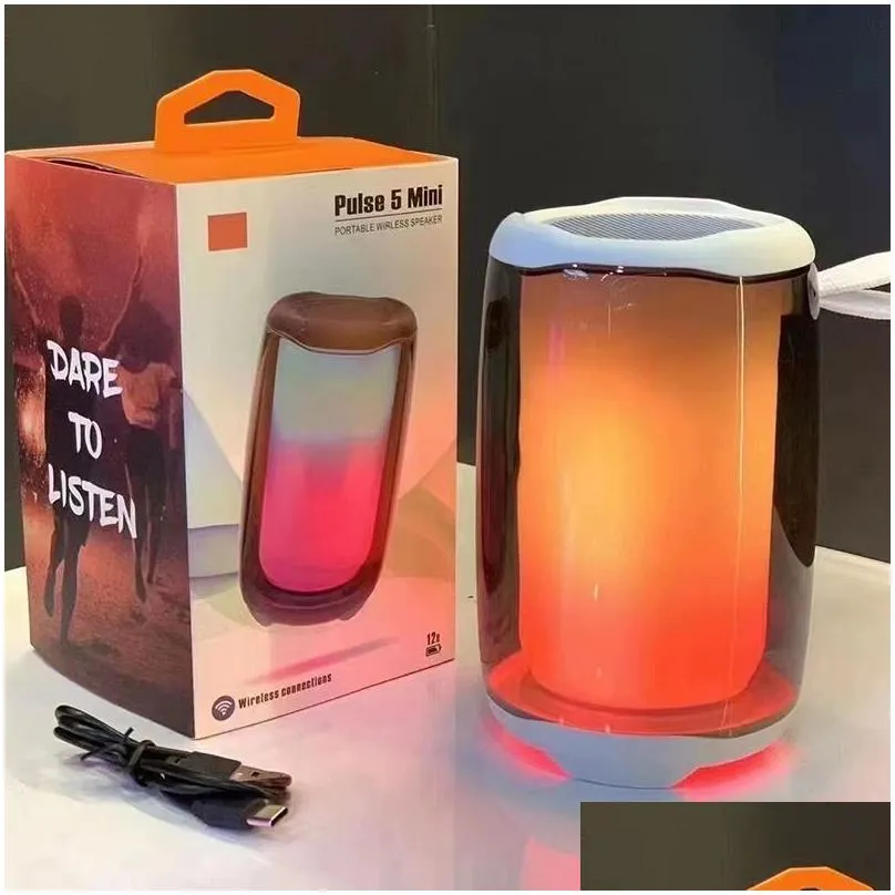 pulse 5 mini medium big size portable speakers pulse5 led color lights wireless bluetooth speaker waterproof subwoofer bass music portable audio system full