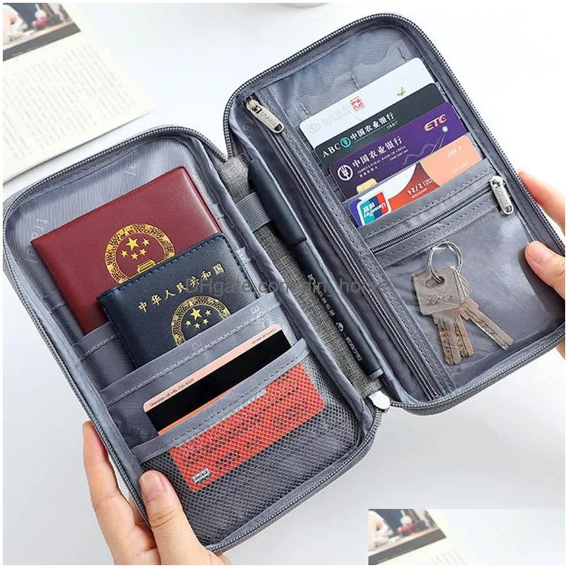  -selling home travel accessories family passport holder creative waterproof document case organizer travels wallet documents bag