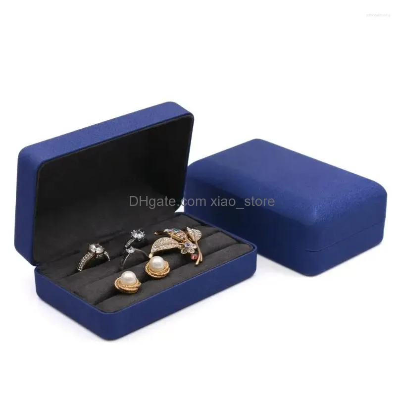 jewelry pouches compact ring holder travel case stylish organizer portable storage box with multiple grids soft tray