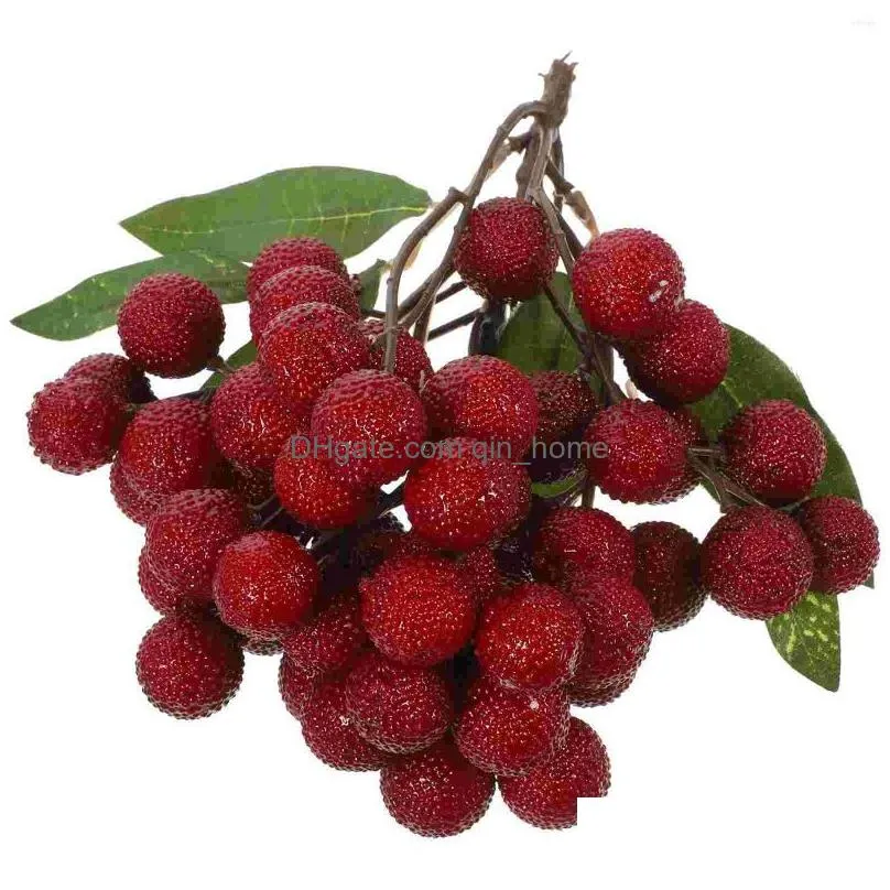 decorative flowers simulated fruit skewers fake string toy artificial model plants decor faux bayberry decorate