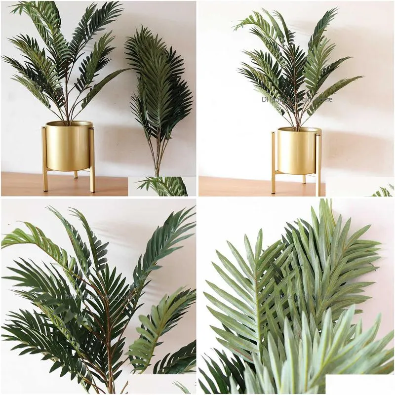 70cm large artificial palm tree silk cloth tropical plants bunch green indoor potted shop living room home el garden decorati 210624