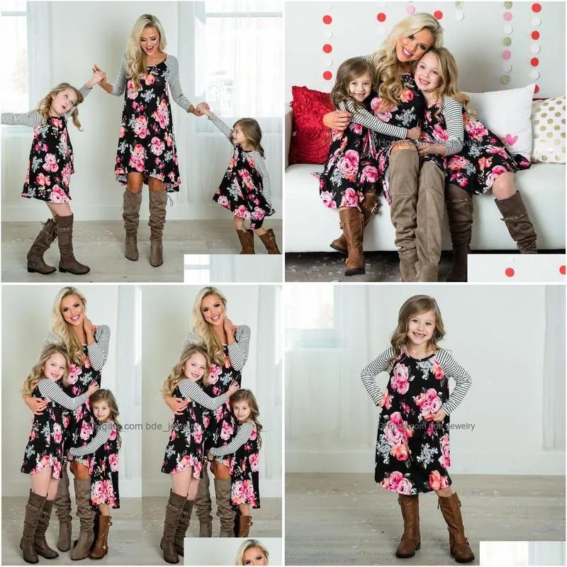 family matching outfits mother and daughter matching clothing 28t floral dress mom girls family clothes outfits summer family matching outfits