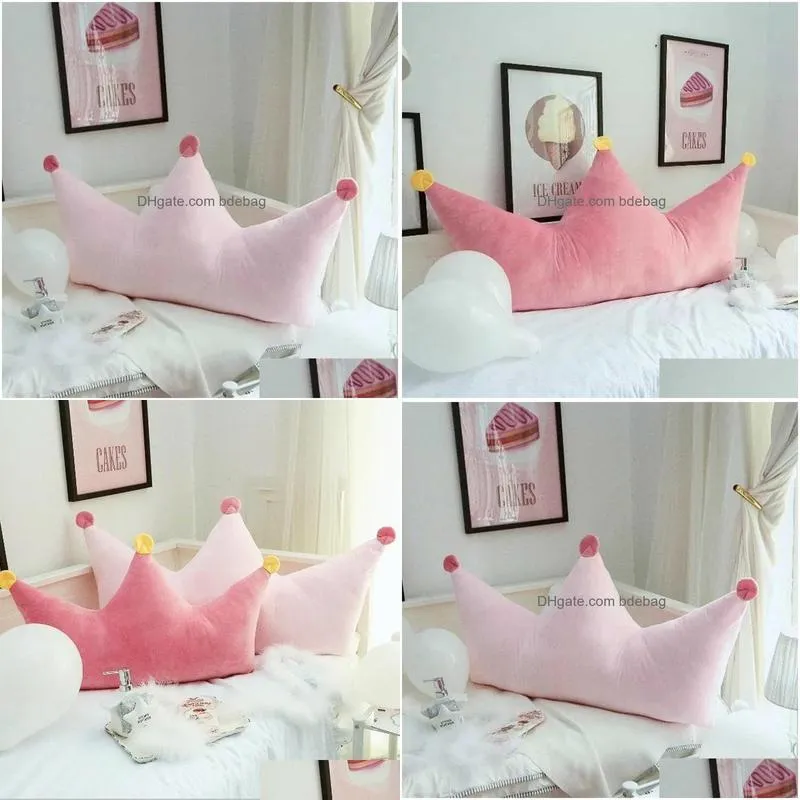 pillow /decorative soft baby room sofa backrest crown princess home pillows kids decorative toys sleeping back party gift