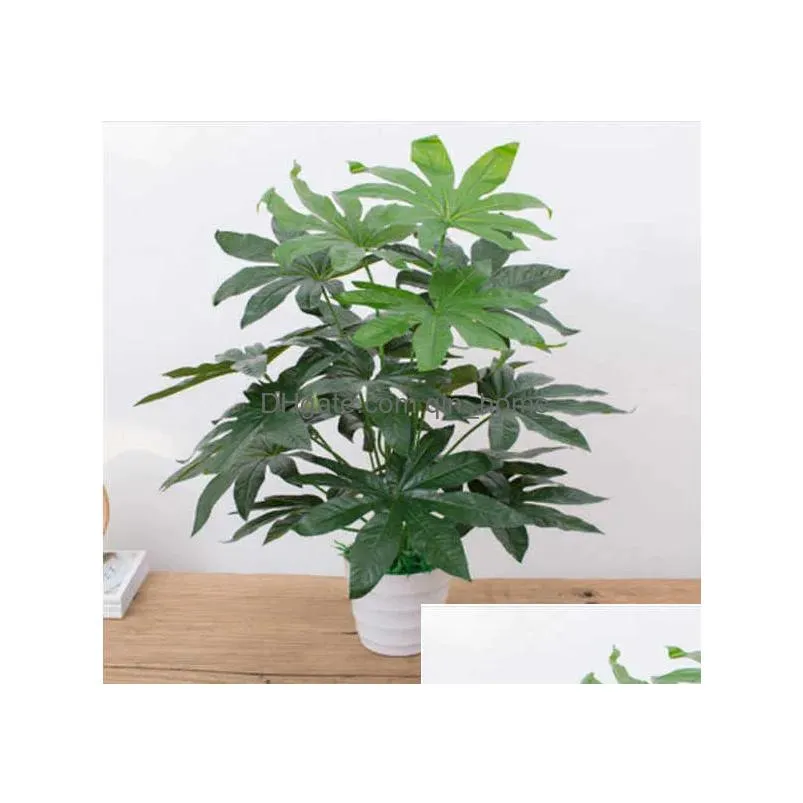 60cm artificial real touch plant monstera tree without pot fake plant tree decoration for home garden 210624