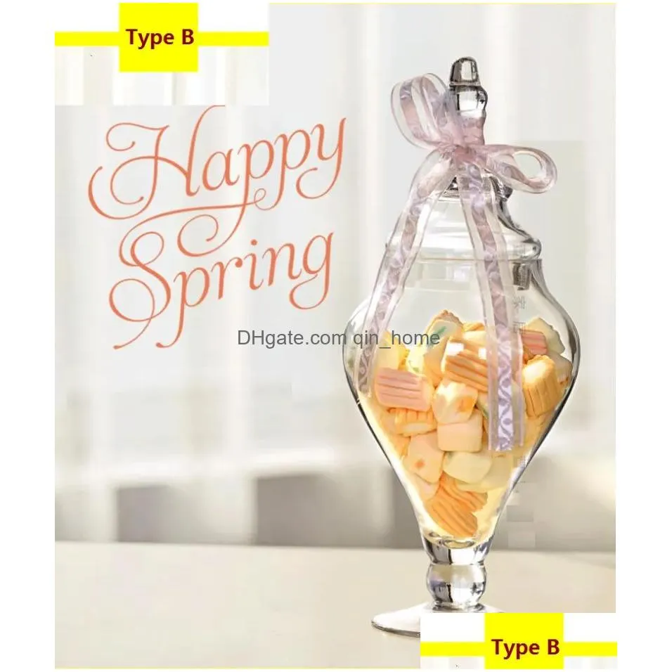 storage bottles grain three styles different wedding decor transparent glass jars crafts crystal candy bottle