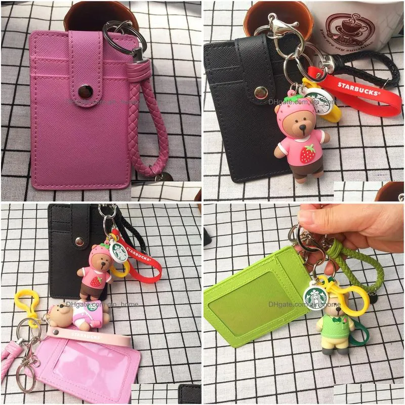 cute party favor keychain card holder with doll mix colors good gift product7243186