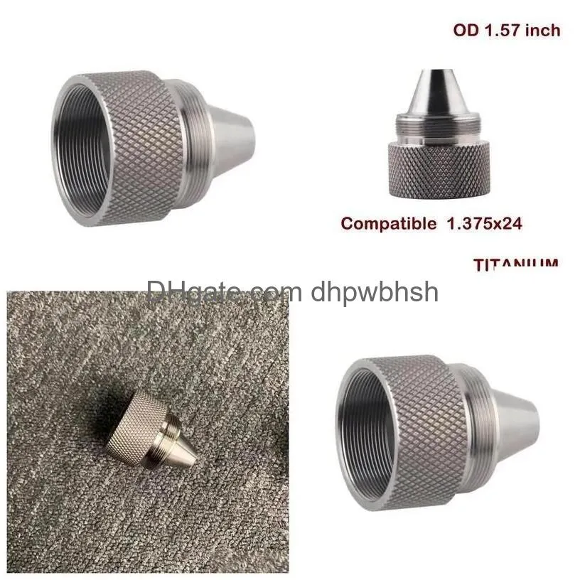 Other Motorcycle Parts Titanium Screw Cups Thread Adapter 1.375X24 Fitting Drop Delivery Mobiles Motorcycles Dhgb8