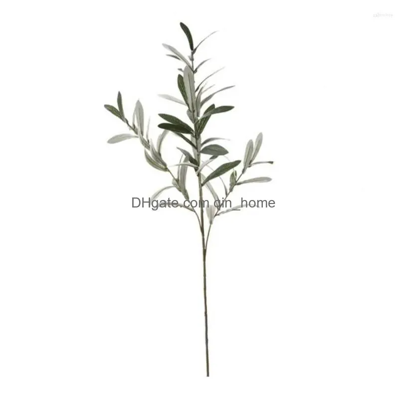 decorative flowers beautiful simulation plant eco-friendly artificial easy maintain olive tree branch silk