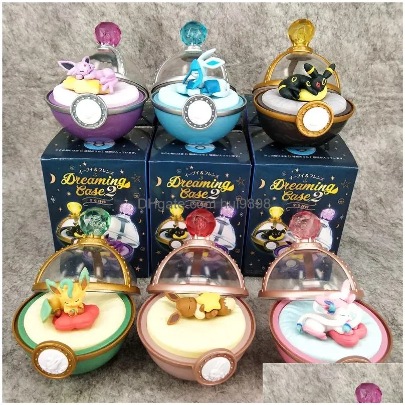 2023 kawaii poke animals sleeping toy 6 style cartoon blind box childrens gift toys