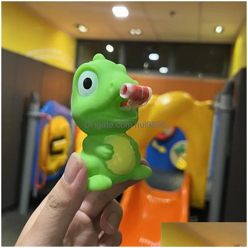 frog sticking out tongue pinch decompression toys little dinosaur large eye frog pinch spring back toys for stress reduction anxiety toys for
