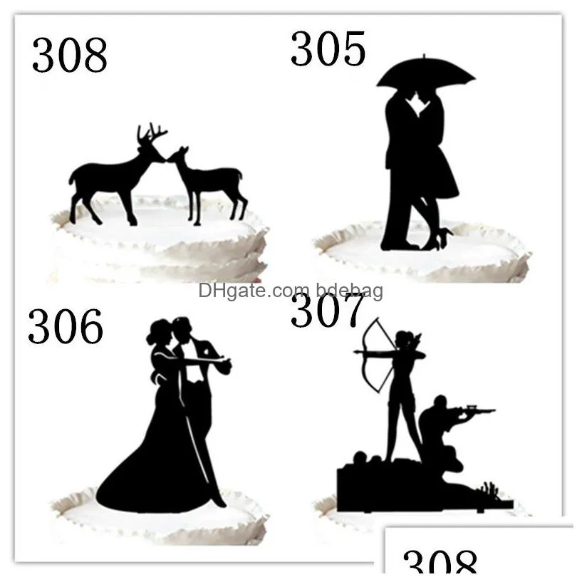 wedding cake topper silhouette music note for wedding cake decoration37 color for option 9363795