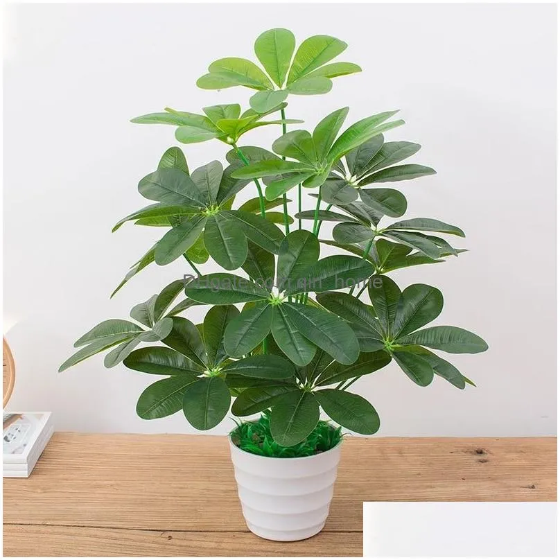 60cm artificial real touch plant monstera tree without pot fake plant tree decoration for home garden 210624