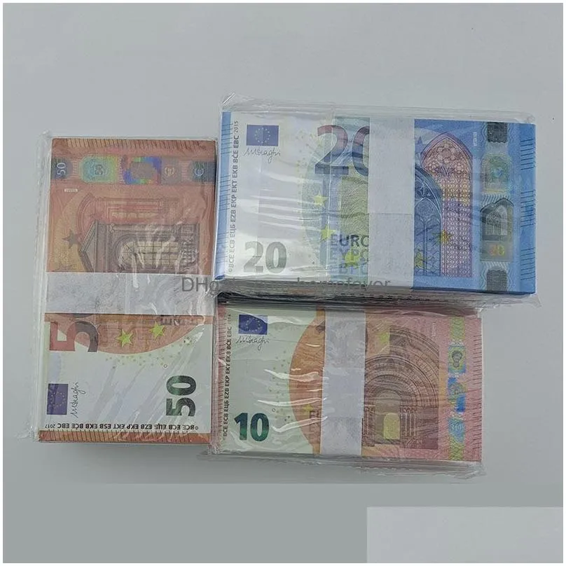 wholes prop money copy 10 20 50 100 party fake money notes faux billet euro play collection gifts2225315k