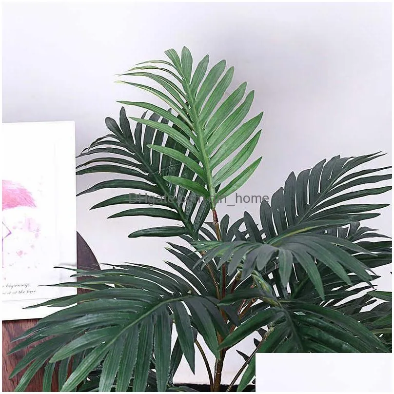 70cm large artificial palm tree silk cloth tropical plants bunch green indoor potted shop living room home el garden decorati 210624