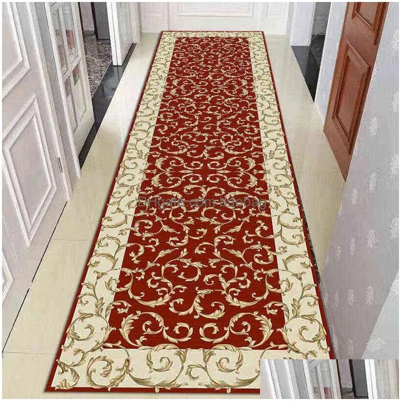 floral print balcony corridor carpets for living room doorway kitchen rug flannel nonslip home bedroom carpet floor area 2201102943114