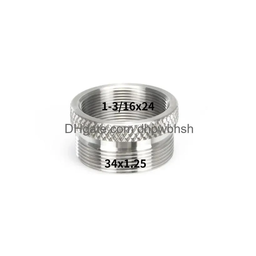 Other Motorcycle Parts Aluminum Adapter Threaded1-3/16 X 24 To 1.375 Drop Delivery Mobiles Motorcycles Dhbdp