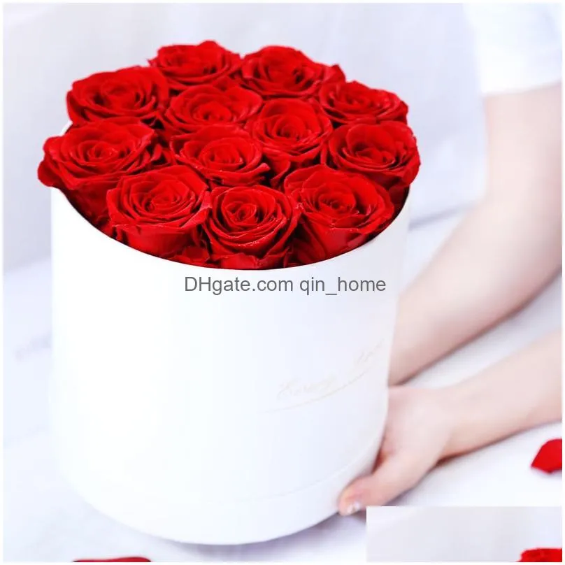eternal flowers holding bucket valentine039s day gift box rose decorative flowers girlfriend wife romantic festival gift 485 s24252519