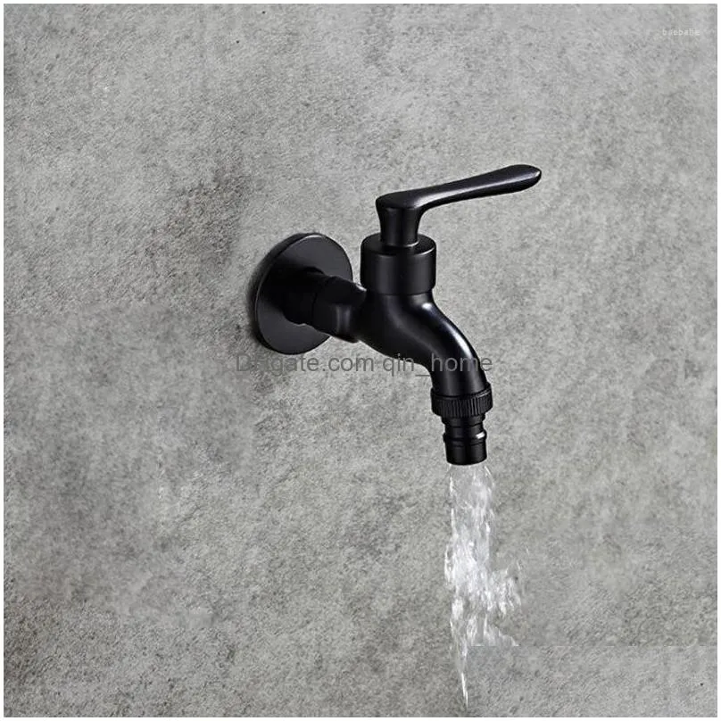 bathroom sink faucets black bibcock brass faucet outdoor garden taps for washing machine laundry cleaning toilet mop