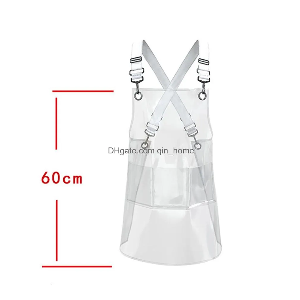 aprons aprons fashion kitchen apron oil resistant waterproof clear reusable tpu for hair salon barber barista household supplies