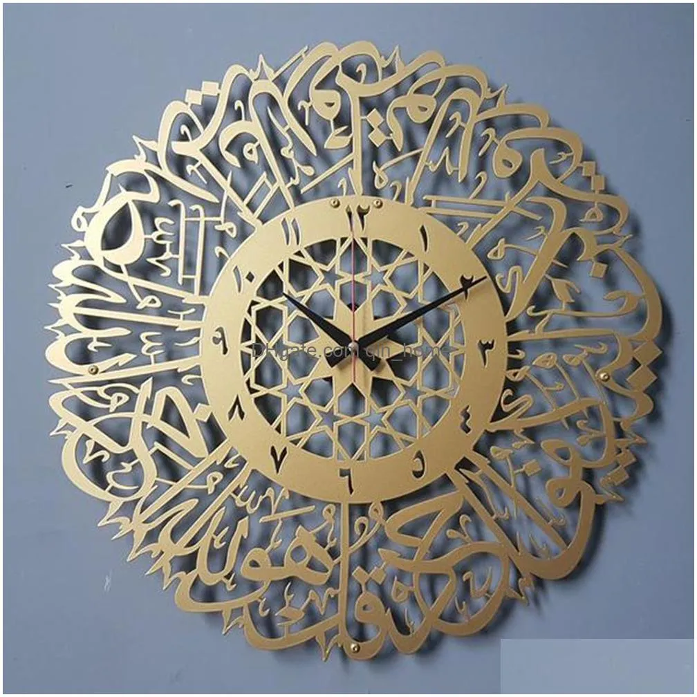 islamic wall art poster arabic calligraphy ramadan 3d acrylic mirror wall sticker muslim home decoration for home living room 210308
