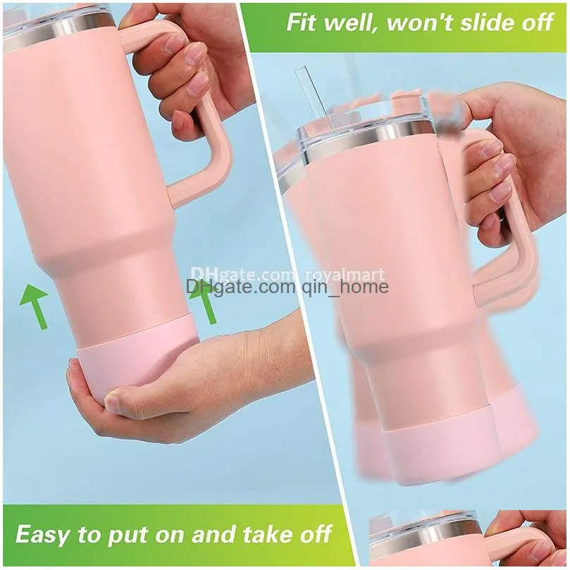 12-40oz cup bottom protective sleeve cover for mug cups accessories silicone bumper boot for tumbler