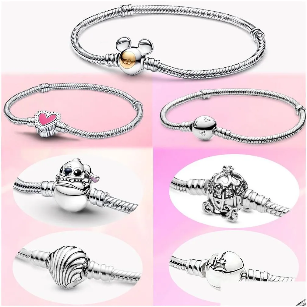 Charm Bracelets New 925 Sterling Sier Iti Bracelet Is Suitable For Primitive Pandoraer Charm Diy Decorative Jewelry Drop Delivery Jew Ot1Do