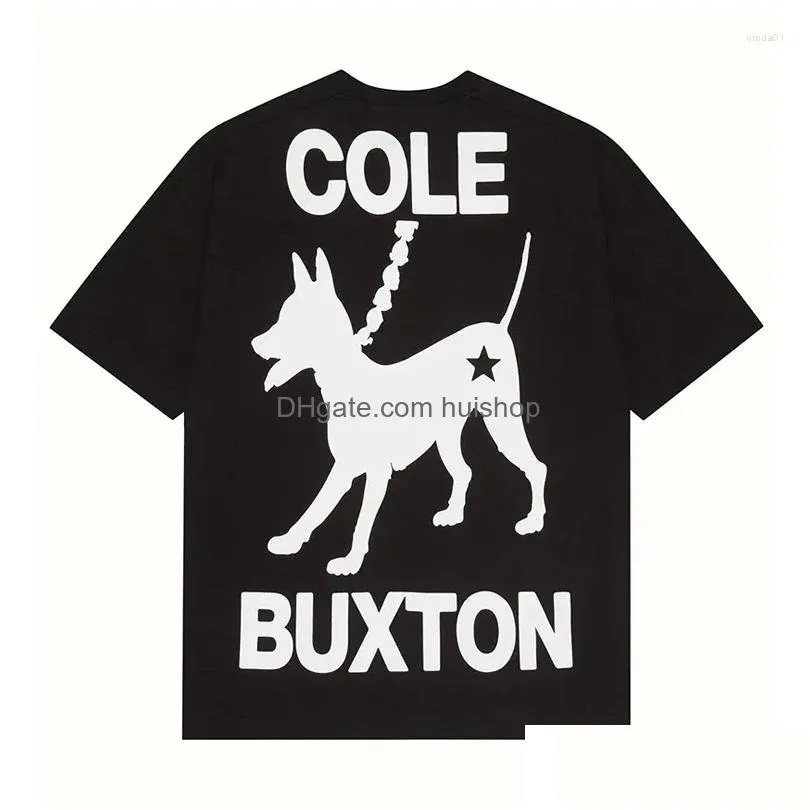 mens t shirts men women black white pet dog print cole buxton t-shirt oversized tee top streetwear shirt with tags