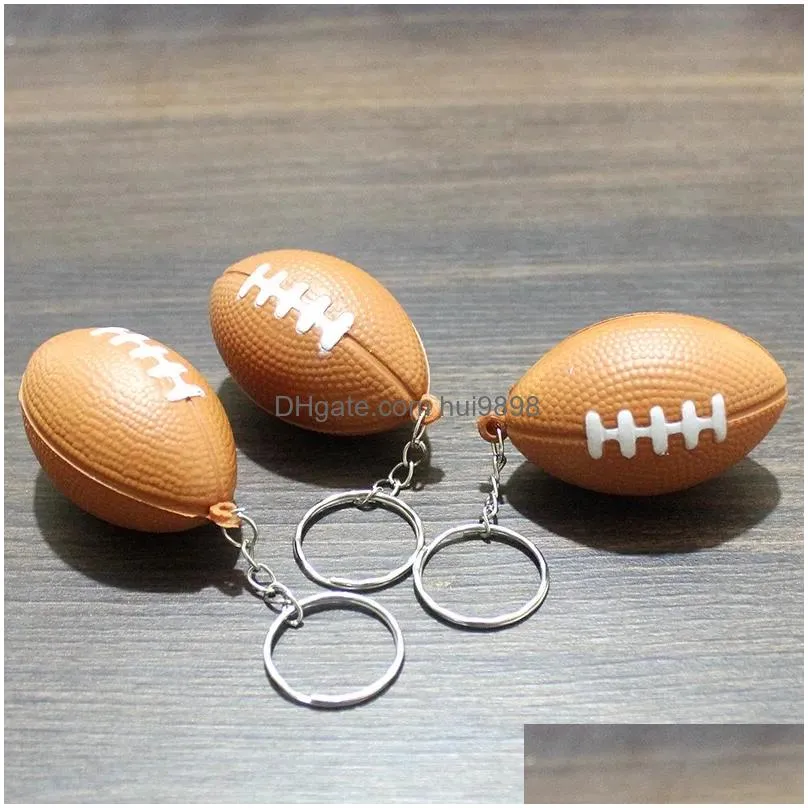 basketball sponge ball pu keychain 4cm solid foaming knapsack pendant football decompression sports toys decorative pendant