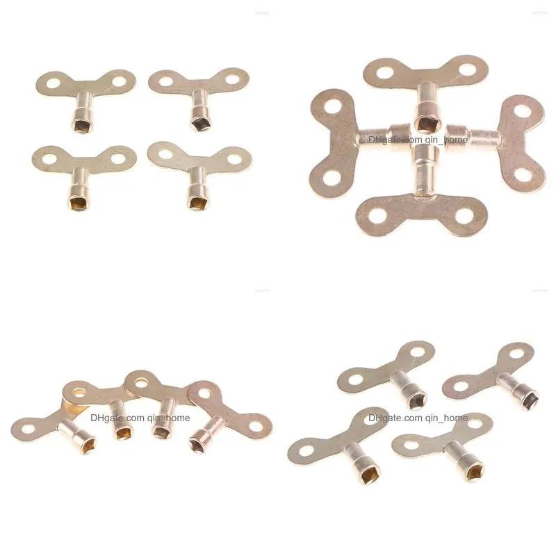 kitchen faucets 4pcs square socket brass radiator keys plumbing bleeding key solid water tap for air valve tool 6mm hole core