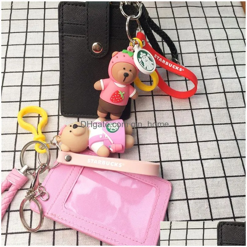 cute party favor keychain card holder with doll mix colors good gift product7243186